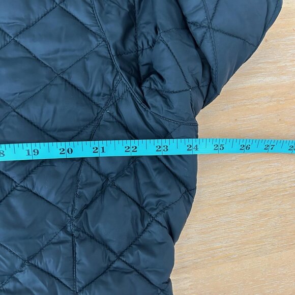 L.L.Bean Puffer Jacket Womens XL Black Quilted Snap Front Insulated Lightweight - Picture 8 of 9
